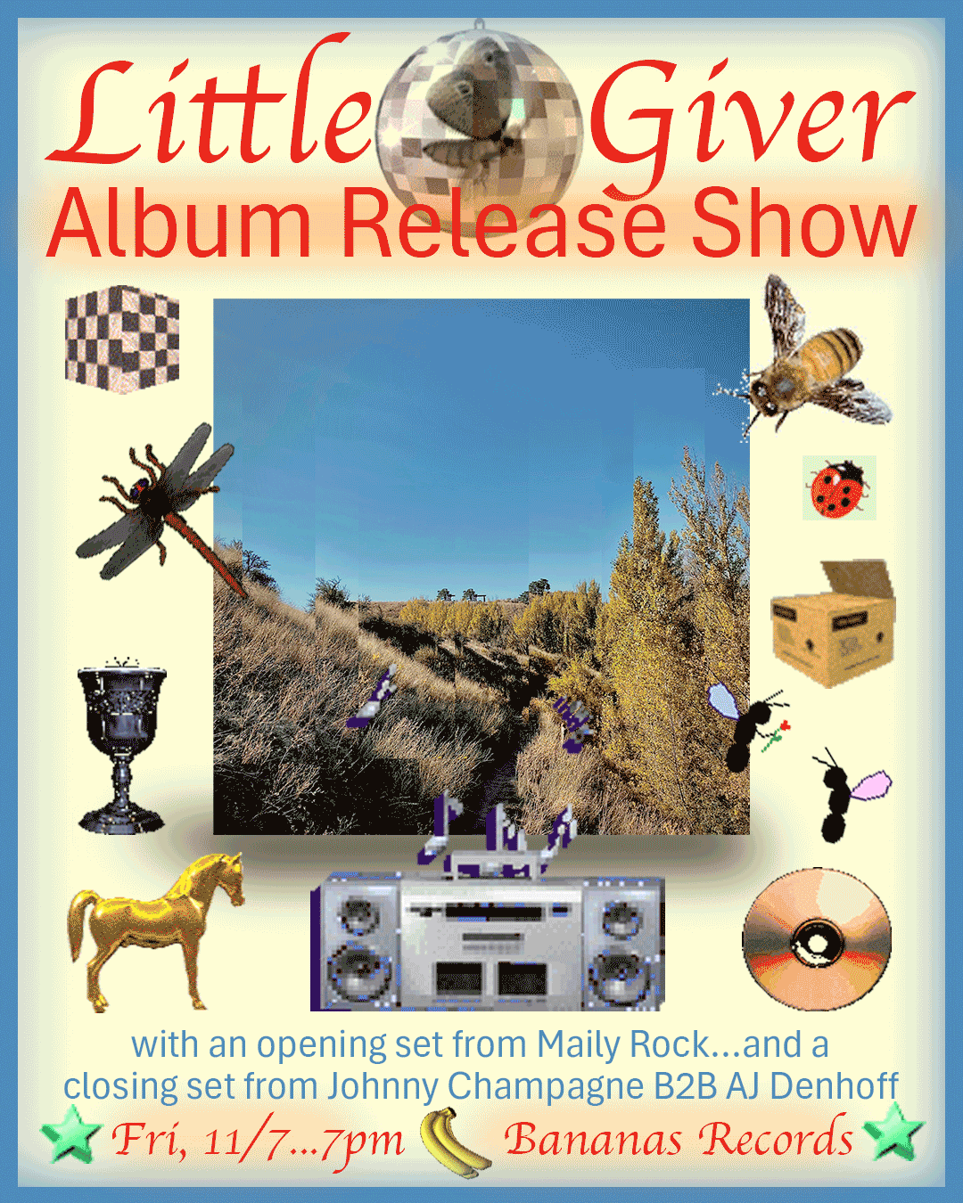 Little Giver Album Release Show - Fri, 11/7 at 7pm at Bananas Records with Maily Rock